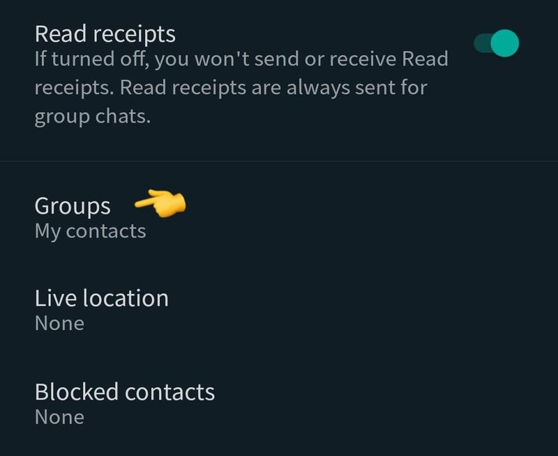 cara agar tidak otomatis masuk grup whatsapp